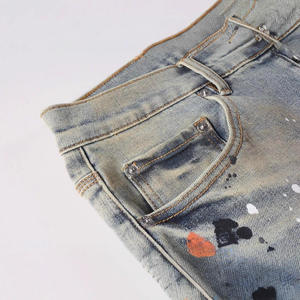 Pantalones de estilo urbano europeo-americano, de color liso, retro americano, modernos, hip-hop, Dippie, elegantes, de corte ajustado, elásticos, de tiro medio, ligeros - Product Image 3