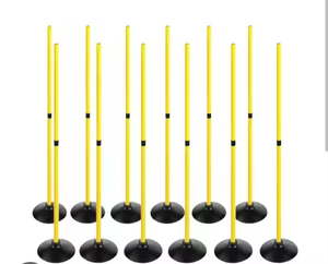 Postes de Agilidad Deportivos Combinados de Tres Secciones, Postes de Entrenamiento de <span class=keywords><strong>Fútbol</strong></span> Plegables para Ejercicios de <span class=keywords><strong>Fútbol</strong></span>, Poste de Slalom de Entrenamiento - Product Image 1