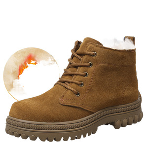 Bottes d'hiver en laine pour hommes, bottes de neige mi-hautes, doublées de polaire, épaisses, chaudes, en coton, résistantes au froid, pour l'extérieur - Product Image 2