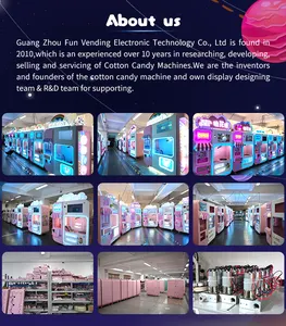 China Factory Custom Commerciële Roze Zoete Nieuwste Floss Bloem Coton Vending Automatische Suikerspin Maker Machine