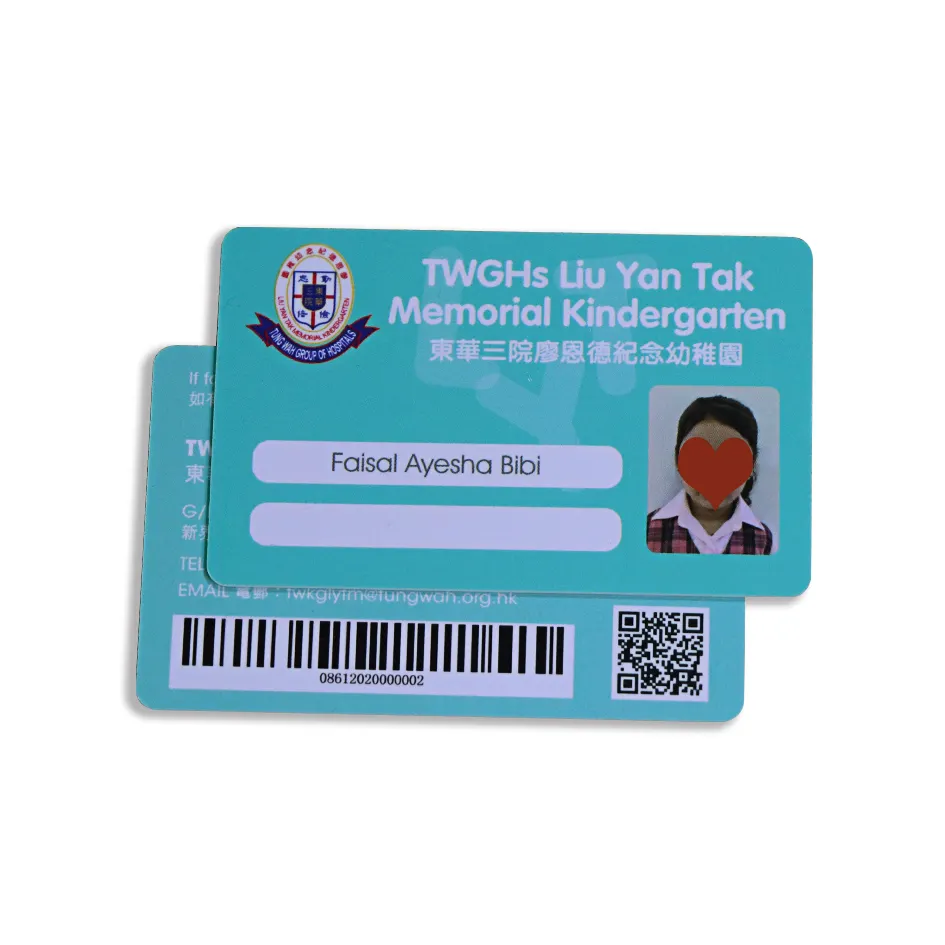 Customized Name Photo Barcode RFID NFC Smart Chip Blank Printable Plastic ID Cards