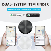 Traqueur d'Articles Bi-système Universel Mini, Localisateur d'Objets Connecté à Distance, Puce de Géolocalisation pour Apple et Google