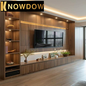 KNOWDOW Full Wall <span class=keywords><strong>TV</strong></span> Cabinet Design moderno di lusso durevole per tutta la casa di personalizzazione <span class=keywords><strong>TV</strong></span> Cabinet 3D Rendering disegno - Product Image 1