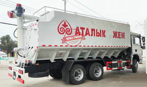 Camion de livraison de céréales en vrac de haute qualité à 10 roues, 30 m³, camion porte-céréales de 20 m³ 10T, véhicule de transport de fourrage en vrac de 15 tonnes - Product Image 4