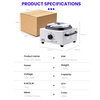 Chauffe-cire professionnel 600 ml, 100 W, électrique, à pot unique, machine d'épilation à température réglable pour salon
