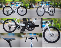BeeBIKE SLR03 Vollcarbon-Rennrad mit Shi Mano 105 R7120 2x12-Gang-Schaltgruppe, 7,9 kg Leichtgewicht, Integrierter Carbon-Lenker