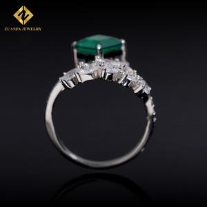 Bague de fiançailles en argent sterling 925 tendance, forme de feuille, diamant, bijoux de luxe, vente en gros, bague de mariage pour femmes - Product Image 3