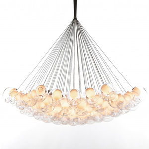 salle à manger chambre luminaires moderne CONDUIT lustre éclairage Nordique boule de Verre Lampe <span class=keywords><strong>salon</strong></span> suspendu lumières - Product Image 1