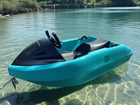 Petit Mini Bateau Électrique Jet Ski Bateau Jet Karting en Fibre de Verre