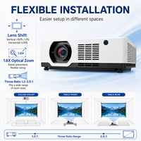 Projecteur commercial WUXGA 7200 lumens 3LCD laser avec rapport de projection 1,2-2,0