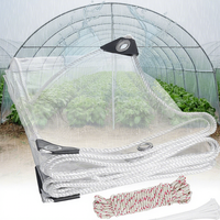 Bâche en PVC transparent ESHINE ESPVC450 pour jardin et extérieur, imperméable, style tissé, service de découpe/moulage