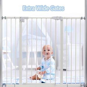 Barrière de sécurité rétractable en métal Santin, à fixation par pression, compatible peinture, pour animaux de compagnie et bébés - Product Image 2
