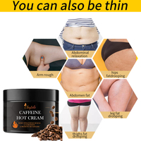 Vente en gros de marque privée végan crème anti-transpiration rapide pour le corps de 3 jours crème anti-transpiration chaude crème amincissante pour le corps ventre plat caféine