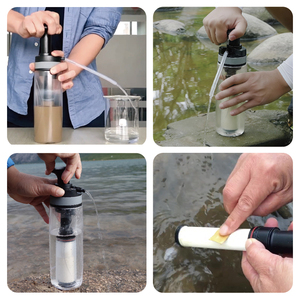 Filtro de Agua Portátil de Carbón Activado Cerámico Manual para Exteriores, 5000 Litros de Vida Útil, para Camping, Senderismo, Caza, Emergencias y Supervivencia - Product Image 2