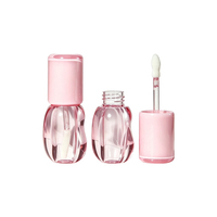Tube de gloss à lèvres irrégulier rose Jinze, emballage cosmétique en stock, conteneur de gloss à lèvres pour maquillage