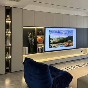 <span class=keywords><strong>Casa</strong></span> Moderne Longue <span class=keywords><strong>Table</strong></span> <span class=keywords><strong>murale</strong></span> flottante de cheminée blanche haute brillance de luxe rustique Support pour téléviseur Meuble pour téléviseur - Product Image 1