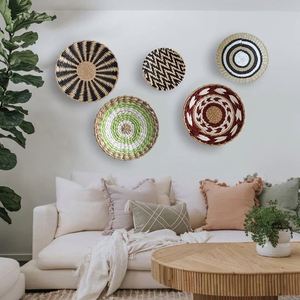 <span class=keywords><strong>Panier</strong></span> mural décoes décorations de maison bleues choses macramé Dip Dye suspendu décor de chambre d'été esthétique jonc de mer paniers en <span class=keywords><strong>osier</strong></span> - Product Image 1