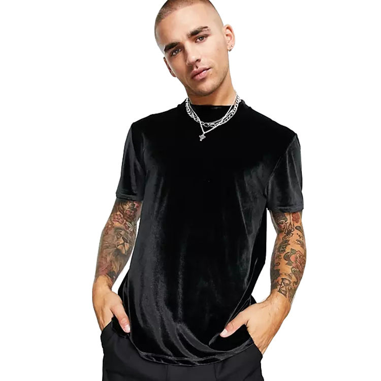 Amazon Camisetas De Terciopelo Camiseta De Cuello Alto Para Hombre
