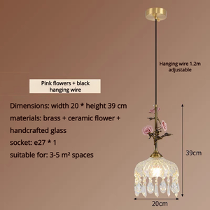 法式卧室床头灯铜灯复古设计室内酒店小吊灯 - Product Image 2