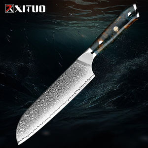XITUO couteau de Chef acier damas vg10 couteau japonais Sashimi Santoku couperet outil coupe accessoires de cuisine OEM Logo boîte-cadeau couverture - Product Image 2