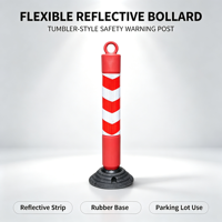 Poteau de signalisation routière réfléchissant en plastique moulé par soufflage, type bollard anti-collision pour parking, barrière de circulation Cyjt