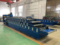 Petit pain de panneau de feuille de toit en métal de tuile vitrée de trois couches formant la machine d'usine en Chine