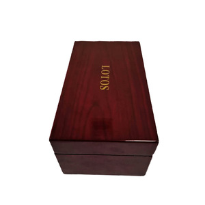 Boîte cadeau en bois personnalisée, rectangulaire, 102 mm de haut, estampage à chaud or argent, emballage pour bijoux YH0069 - Product Image 3