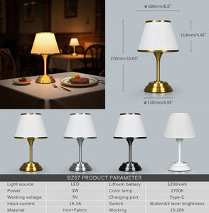 مصباح طاولة لاسلكي رائع ومدمج الطراز ، مصباح ليلي من القماش الرائع ، مصباح طاولة قابل لإعادة الشحن ، مصباح طاولة - Product Image 6