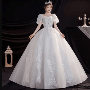 NDC10019 Nouvelle <span class=keywords><strong>robe</strong></span> <span class=keywords><strong>de</strong></span> <span class=keywords><strong>mariée</strong></span> traînant simple style <span class=keywords><strong>princesse</strong></span> française légère principale <span class=keywords><strong>robe</strong></span> <span class=keywords><strong>de</strong></span> <span class=keywords><strong>mariée</strong></span> pour femmes enceintes - Product Image 1
