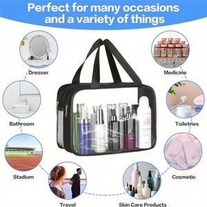 Makeup <b>Toiletry</b> <b>Storage</b> Bag Organizer Bag Custom Logo Portable Women's Large Capacity Portable Travel Zipper Bag Fashion - Product Image 3
