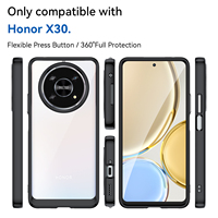RUGGED SHIELD Étui de téléphone en acrylique rigide de luxe résistant aux chocs pour Honor 60 Plus X30 X9 5G - Transparent 6 couleurs Haute qualité