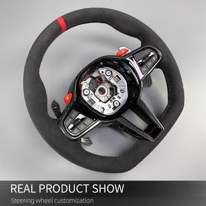 Accesorios Interiores de Coche de Fibra de Carbono Personalizados para <span class=keywords><strong>BMW</strong></span>, Volante Estilo LCI Compatible con G05 G20 G30 G2X G3X G8X F9X 2018-2024 - Product Image 3