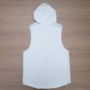 Sudadera con Capucha sin Mangas Personalizada de Alta Calidad para Hombre, para Entrenamiento, Ajustada, Lisa, Teñida, para Primavera/Verano - Product Image 3