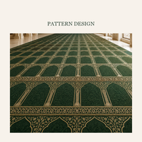 Tapis de prière matelassé en laine et nylon, tissé à la machine, jacquard, lavable, pour mosquée, salle de prière