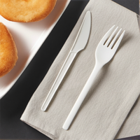 Fourchettes de dîner CPLA écologiques Greenday en gros, fournisseur pour fêtes, couverts jetables CPLA de 6 pouces, couteau, cuillère, fourchette-cuillère