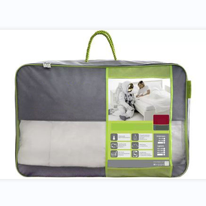 Su misura all'ingrosso in vinile non tessuto coperta/cuscino/lenzuolo/piumino sacchetto di imballaggio con cerniera pieghevole coperta di stoccaggio borsa - Product Image 5