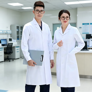 <span class=keywords><strong>Batas</strong></span> <span class=keywords><strong>de</strong></span> Médico Blancas Transpirables y Antiarrugas al por Mayor, Bata <span class=keywords><strong>de</strong></span> <span class=keywords><strong>Laboratorio</strong></span> <span class=keywords><strong>de</strong></span> Manga Larga y Corta para Hombres y Mujeres, para Hospitales, Clínicas Dentales y Trabajo Médico - Product Image 1