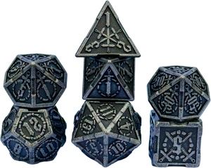 Antique Zinc Alloy 16mm Polyhedral Dnd Metal <b>Dice</b> <b>Set</b> Custom Leaf Shape Dungeons Dragons RPG Dnd Games Usage - Product Image 3