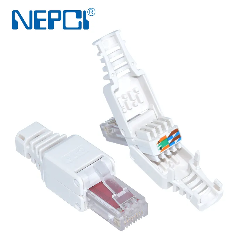 Konektor Modular Tanpa Kabel RJ45 UTP CAT5E CAT6 XJY-NE-224