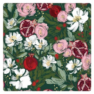 Aquarel Wild Berry Bloemenkrans Mahjong Tafelmat Antislip Waterdichte Speltafelhoes met Minimalistisch Crème voor Vrouwen Cadeau - Product Image 2