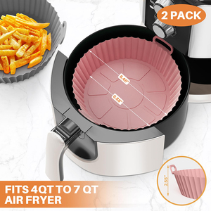 Revestimientos de silicona para freidoras de aire, para cestas de 4 a 7 QT, reemplazo de papel pergamino inflamable, bandeja de horno reutilizable - Product Image 3