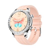 Pantalla redonda AMOLED con diamantes Reloj inteligente clásico para mujer Z95 Mini Rastreador saludable Multifunción ECG Reloj inteligente para mujer