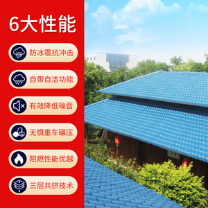 Asa Resin Roofing Tiles Thickened Heat Insulating Pvc For Building Applications Rectangle Modern Design Machine Made - Product Image 5
