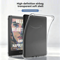 Casing Kindle Custom Print untuk Paperwhite 6, Empat Sudut Anti-jatuh, TPU Transparan, Pelindung E-book Reader untuk Kindle