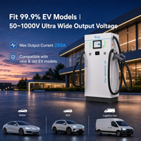 Nouvelle station de recharge pour véhicules électriques TIDE ENERGY 80 kW DC, chargeur rapide intelligent avec application RFID et fonction Plug and Charge