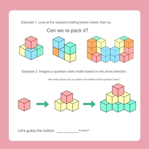 Vente en gros <span class=keywords><strong>de</strong></span> 20 cubes magnétiques en plastique <span class=keywords><strong>de</strong></span> 2cm, boîte d'aides pédagogiques pour élèves du primaire, cube fabriqué en 1ère année - Product Image 4