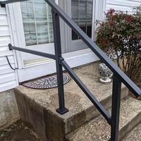 Rampe d'escalier extérieure en acier inoxydable couleur personnalisée, revêtement poudré, clôture de sécurité réglable pour porche, terrasse, balcon