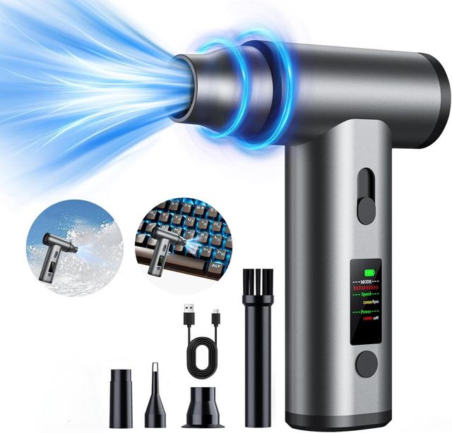 Violent Jet Fan Cordless Mini Compressed Air Duster for Home Cleaning and Car Detailing Outdoor Use Electronics Cleaner