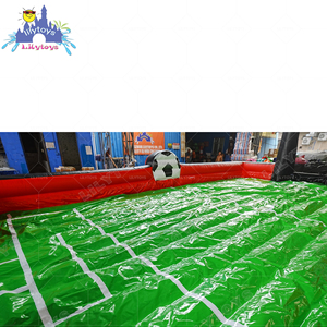 Terrain <span class=keywords><strong>de</strong></span> football gonflable Lilytoys avec buts, arène <span class=keywords><strong>de</strong></span> football en PVC certifiée CE pour l'entraînement des enfants - Product Image 4