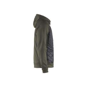 BLAKLADER - 346325264599S Suéter híbrido Verde Oliva oscuro/Negro-EAN 7330509713075 WORK HOODIES - Product Image 5